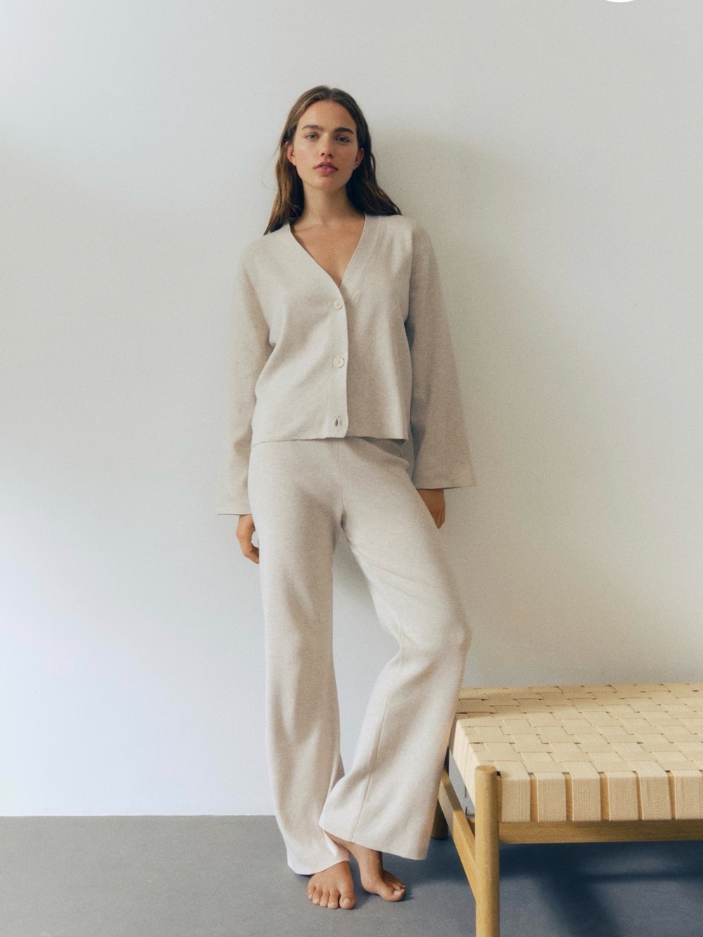 H&M lounge set *cream